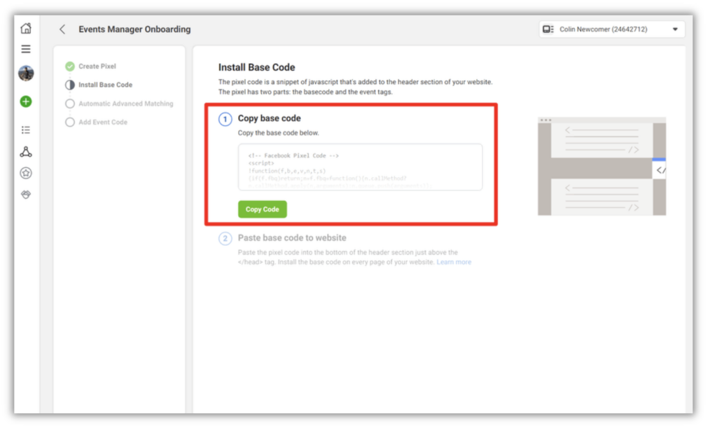 Example Facebook Pixel script